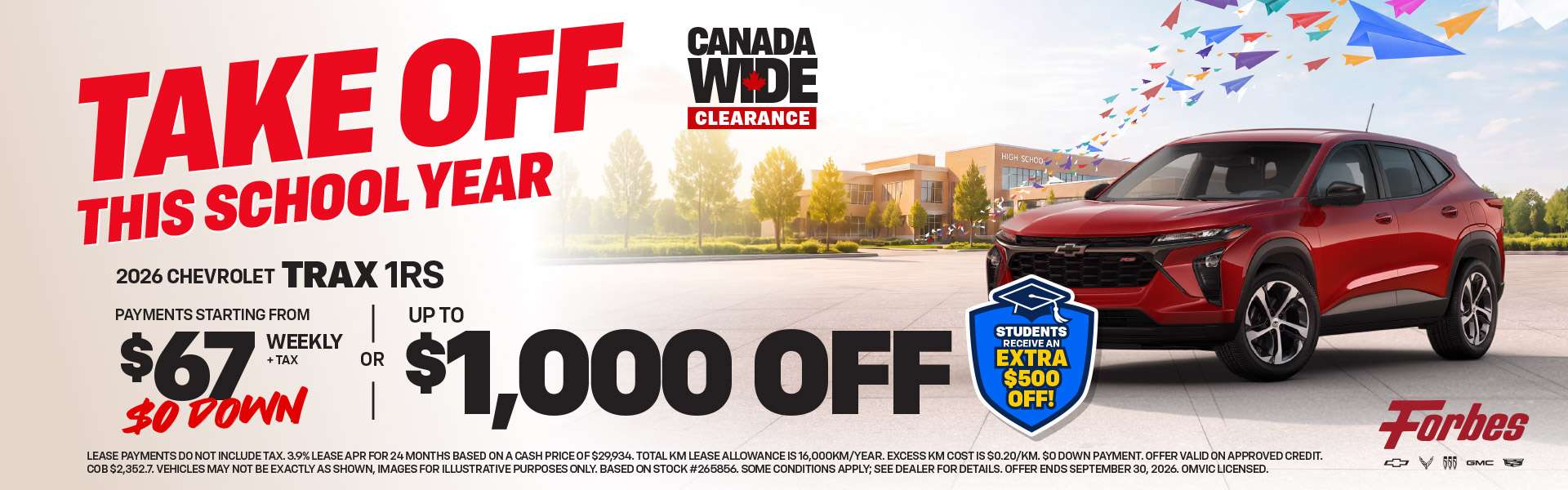 2026 Chevrolet Trax 1RS - Payments Starting From $67 Weekly + Tax | $0 Down | OR Up To $1,000 Off